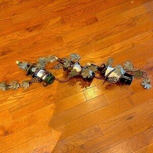 Antique Copper Wine Theme Wall Bunch of Grapes & Leafs Wall hanging Brass